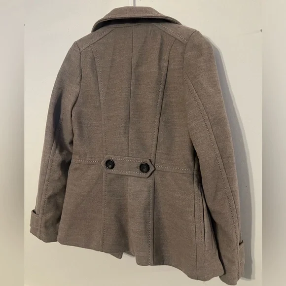 H&M Tan/Beige/Brown Double Breasted Jacket pea coat trench coat - Picture 3 of 5